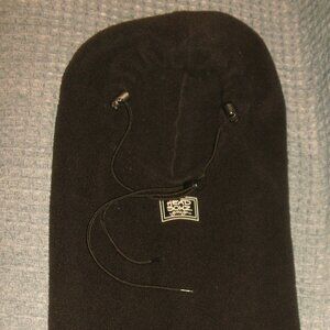 90s HEAD SOKZ Gotta Go Black Fleece Hooded Neck Warmer Headwear USA Polartec